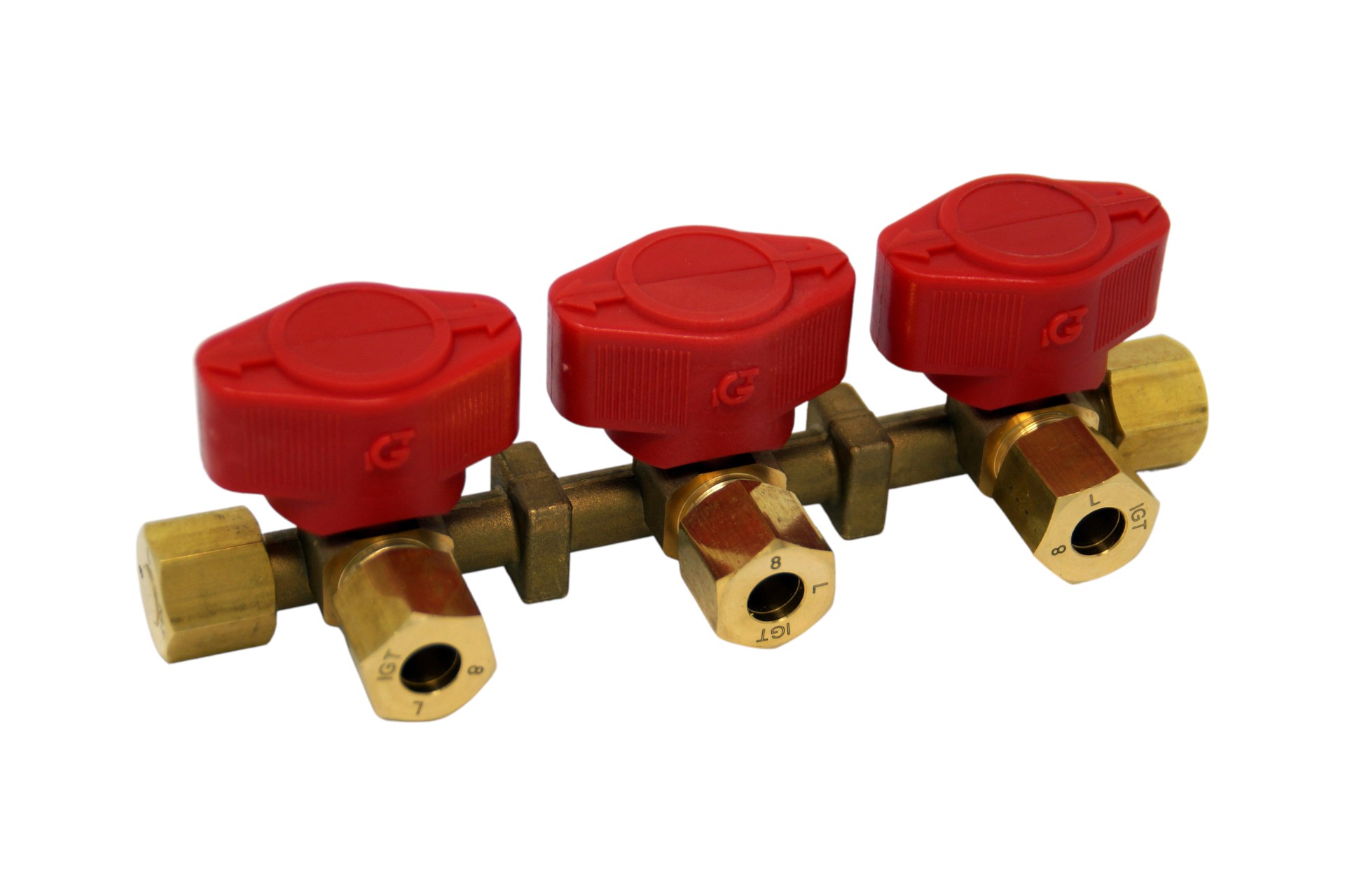 Blocco di distribuzione a due/tre/quattro vie per GPL, 8/10 mm, RVS 8 mm