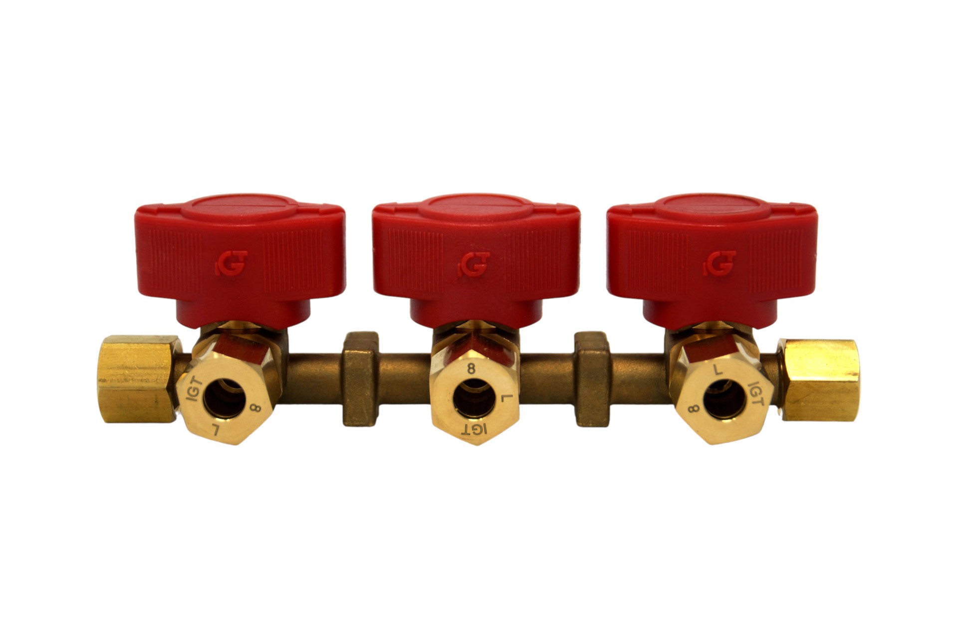 Threeway-valve LPG (propane/ butane) 8 mm outlet 8 mm