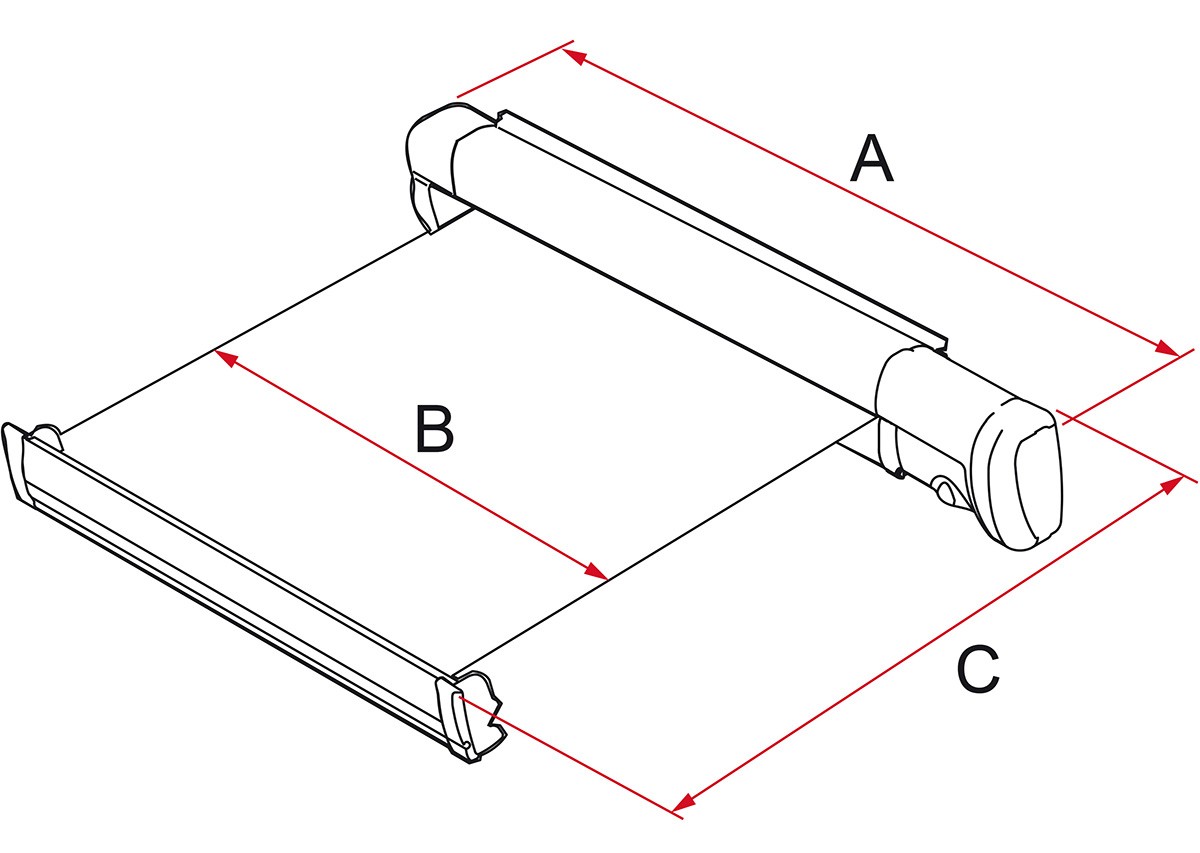 FIAMMA F45eagle auvent (motorisé) Camping-car - longueur 350 boîtier blanc, Couleur du tissu Royal Grey