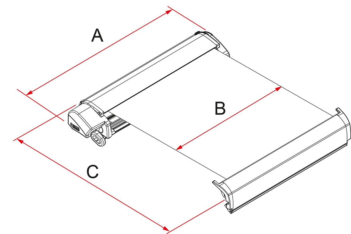 FIAMMA F80S Awning Camper, RV - Case titanium, Canopy colour Royal Grey