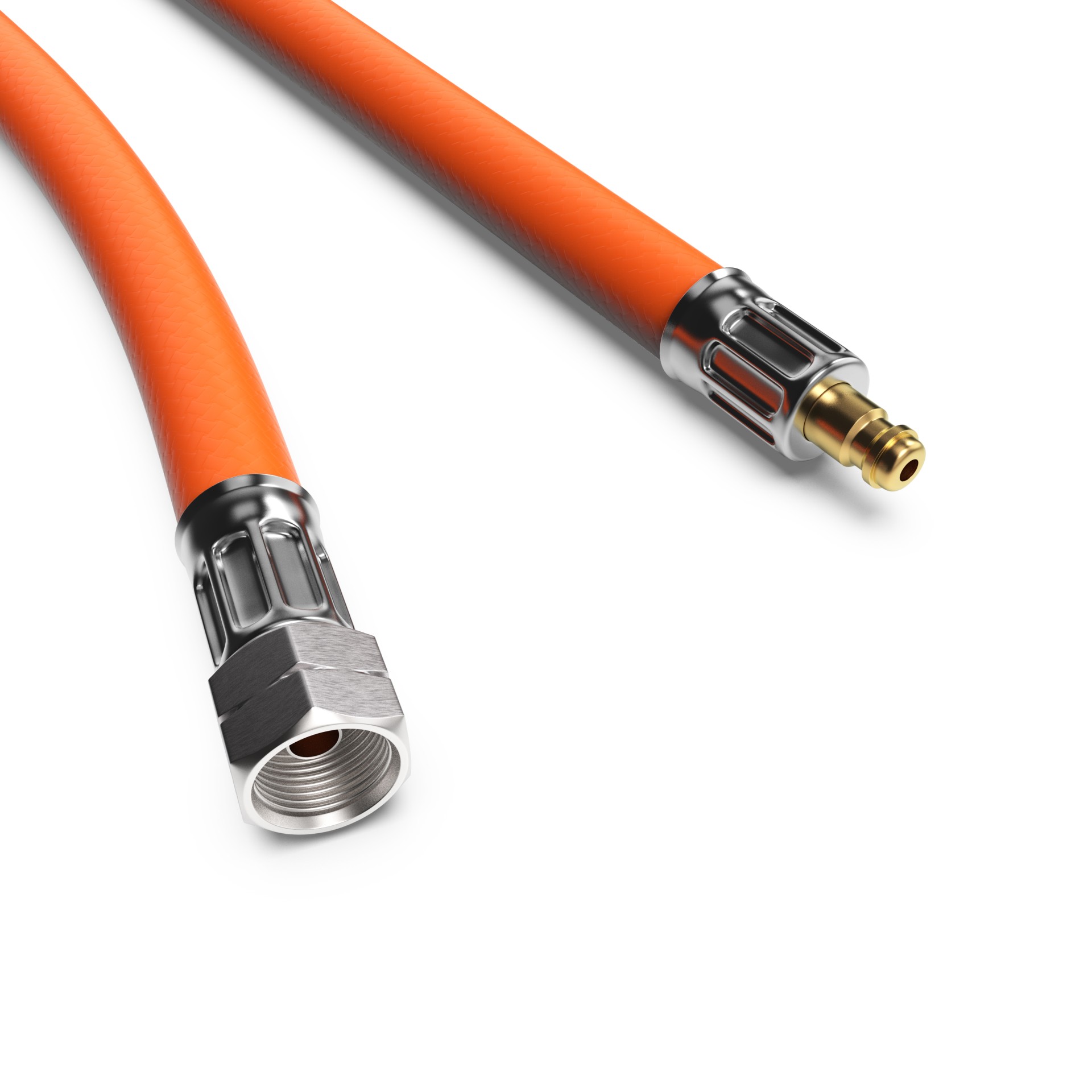 CAMPKO Gas hose (medium pressure) 1/4-LH x plug nipple - 3000 mm