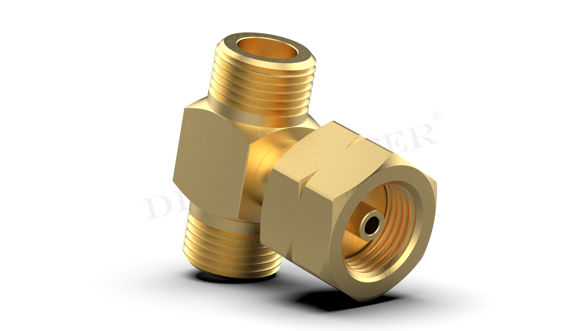 T-piece connection thread large bottle (GF) G.5 = W21.8 x 1/14 LH