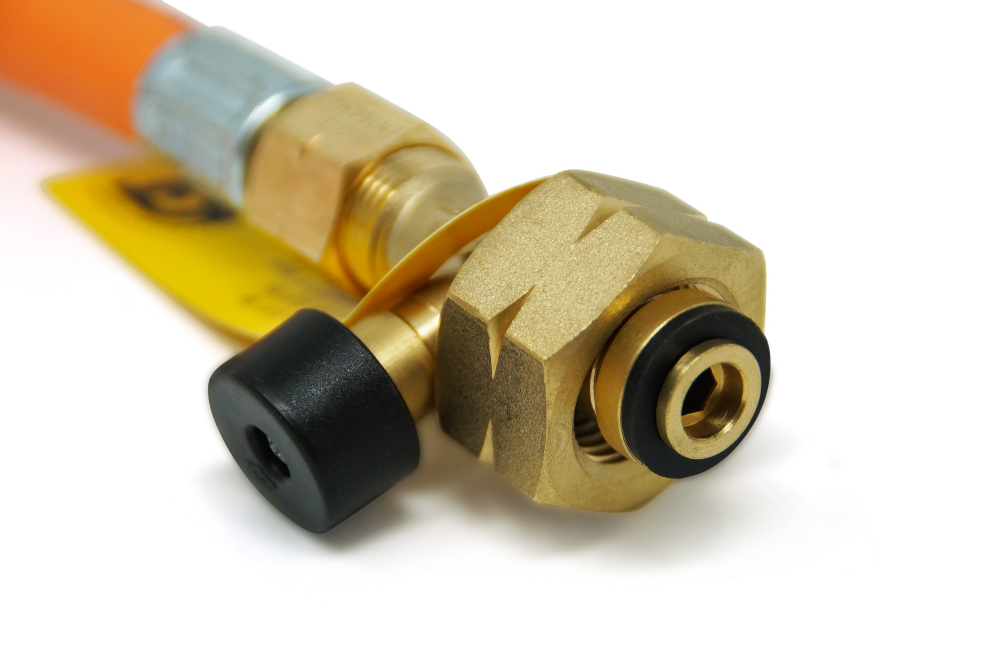 Gas hose high pressure G.8 W21.8 x 1.814 - L.H. x M20x1.5 - 450 mm incl. hose rupture safety device