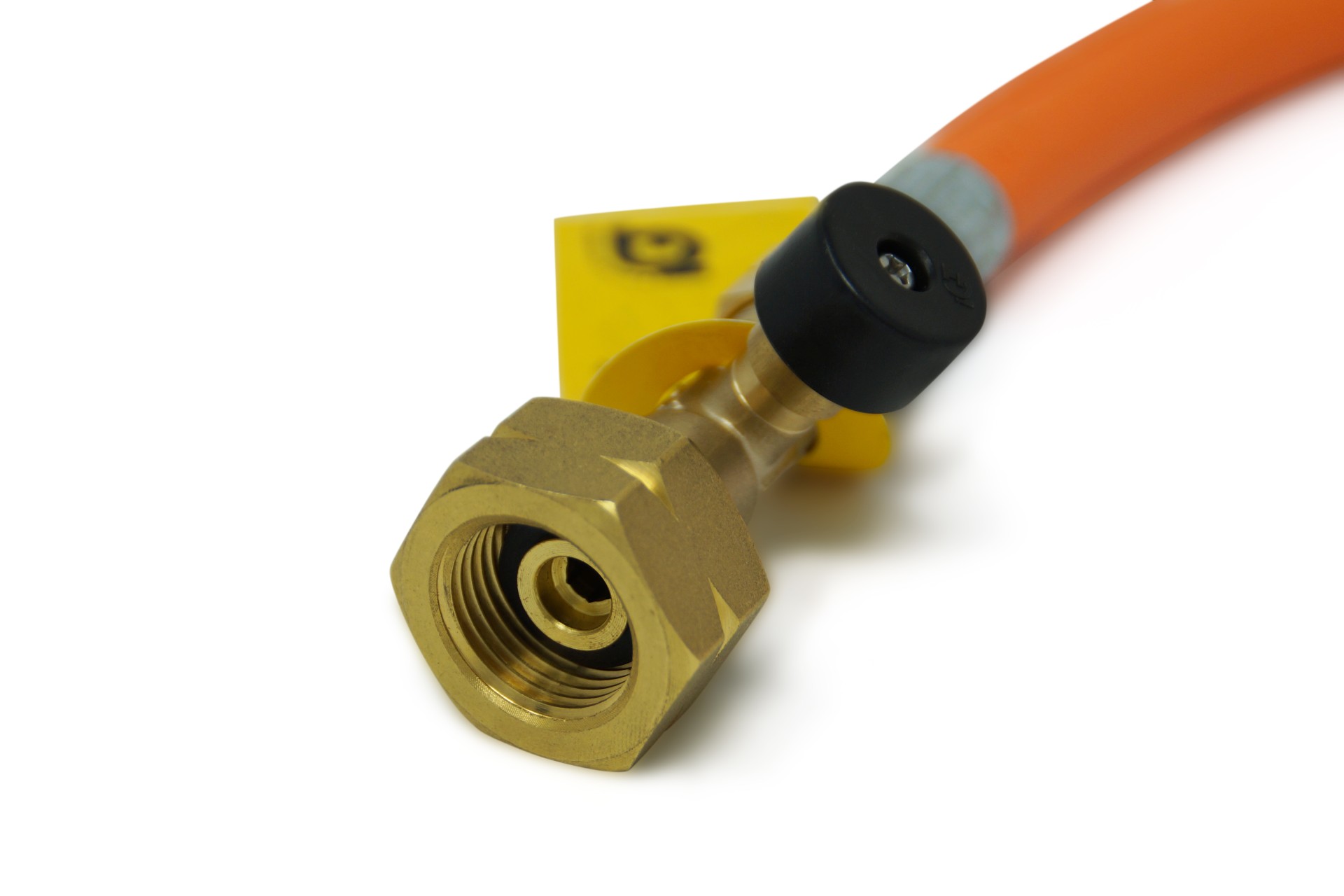 [2023] Gas hose high pressure G.8 W21.8 x 1.814 - L.H. x M20x1.5 - 750 mm incl. hose rupture safety device