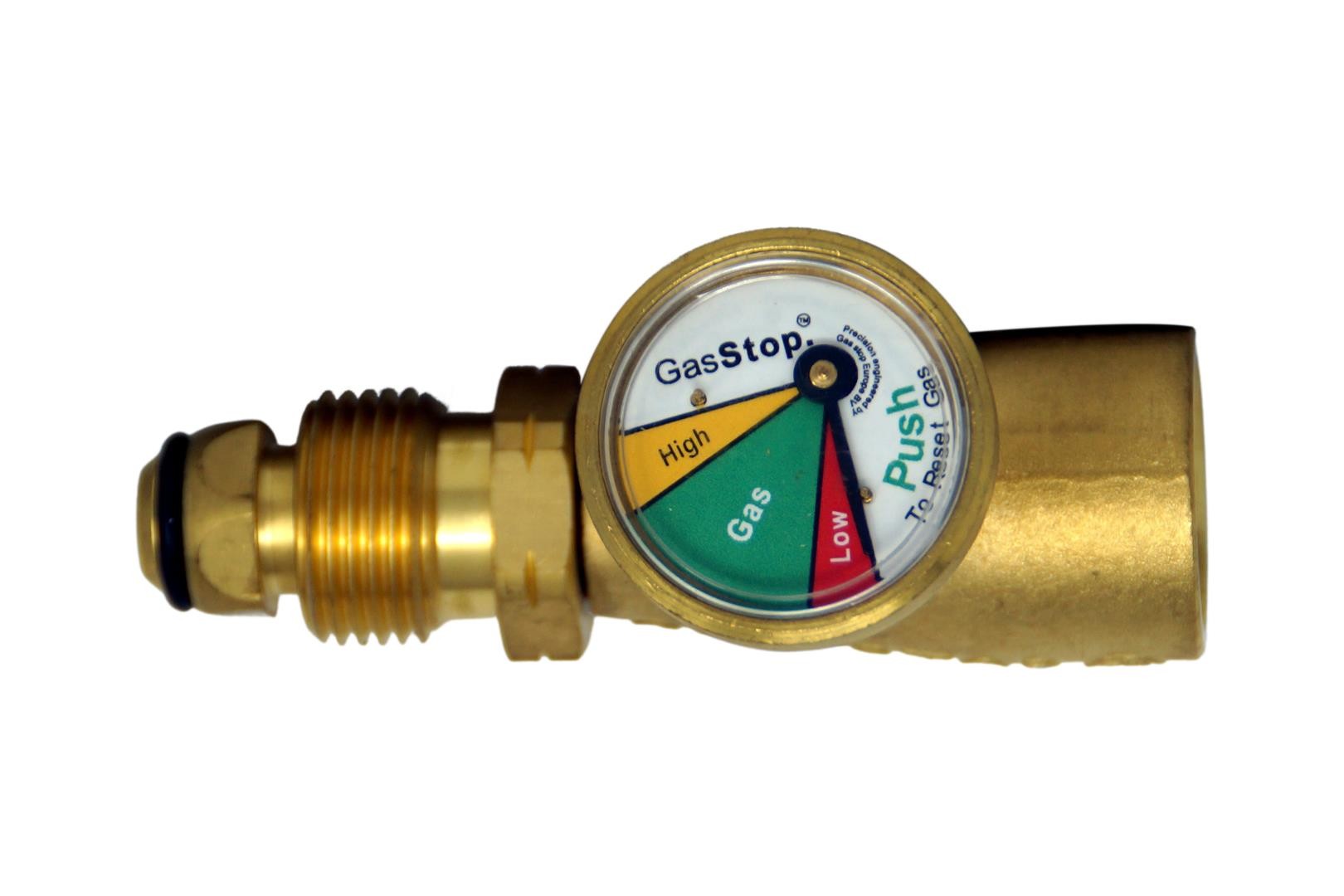 GasStop emergency shut-off valve for gas cylinders UK POL LH for UK