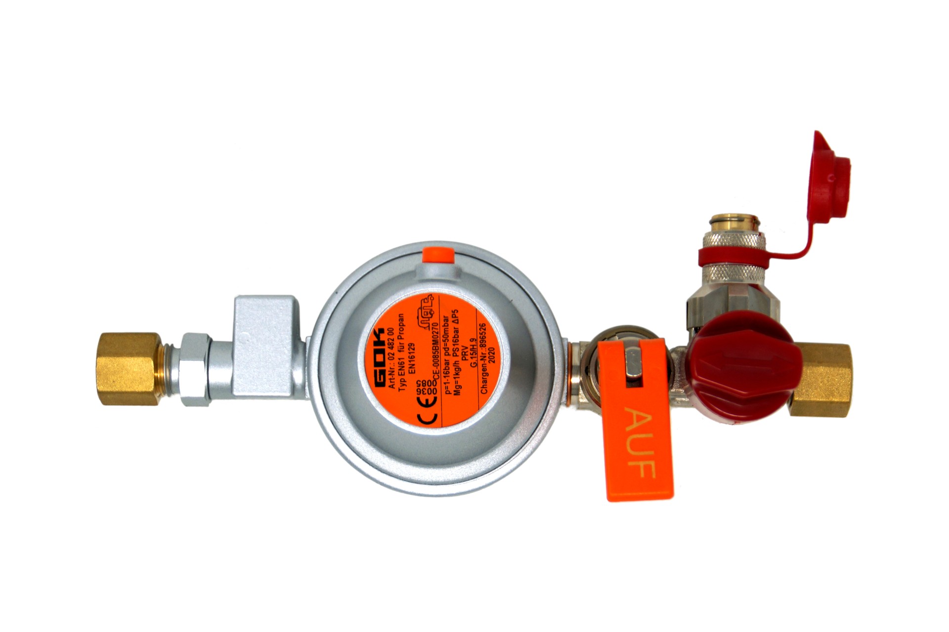 GOK regulation system 50 mbar EN61- 1 kg/h RVS 8 mm X UV/SKU X RVS 8 mm