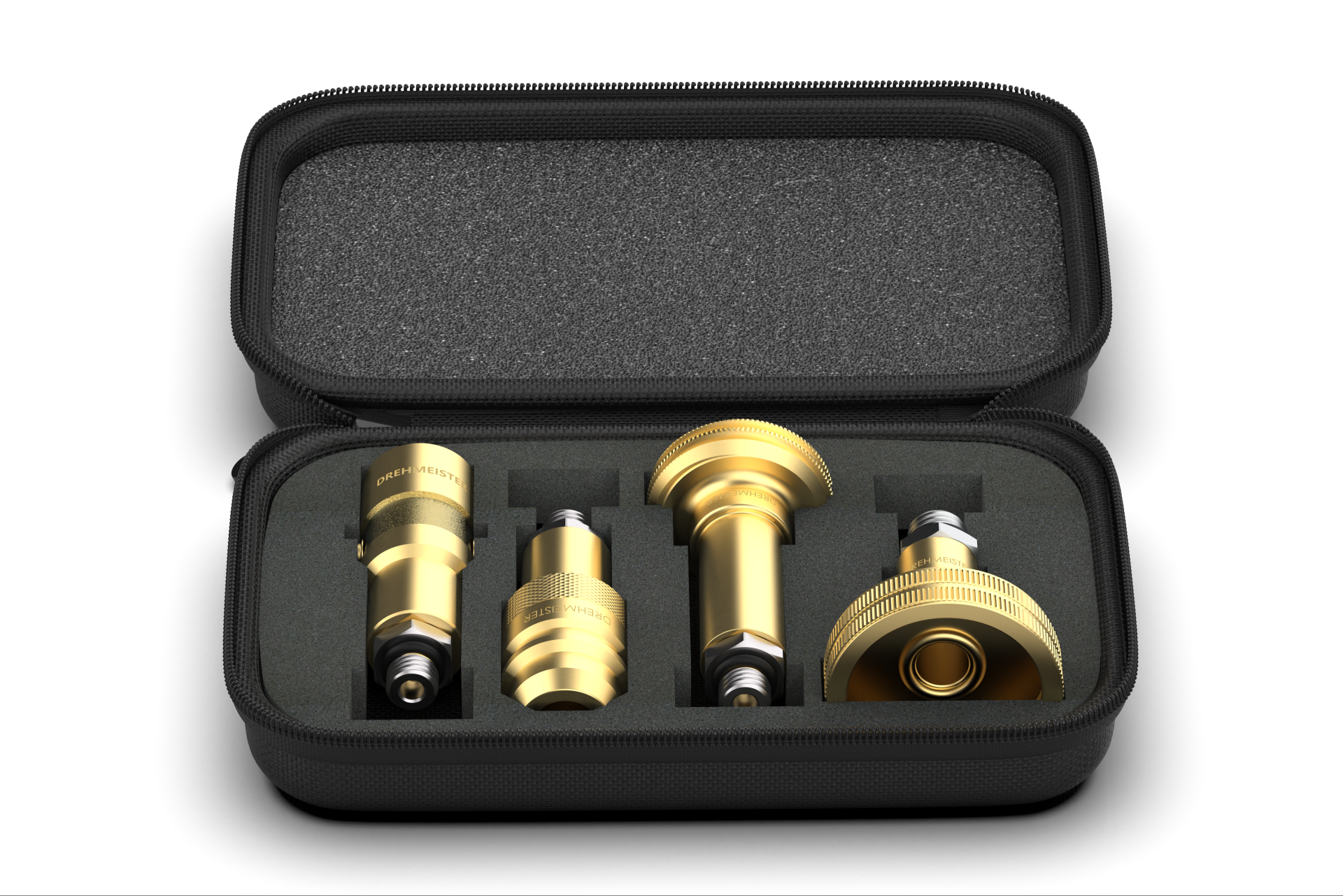 DREHMEISTER kit adattatore in valigetta per bombole di gas (M14/lungo)