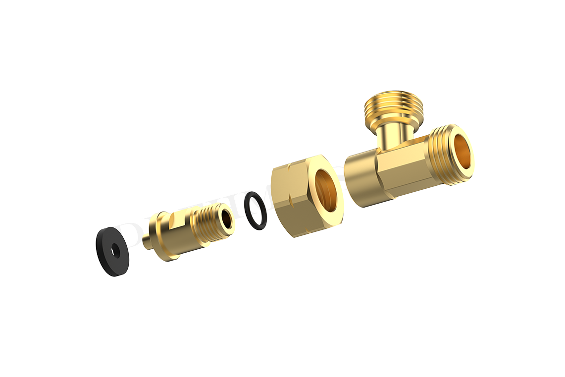 DREHMEISTER Raccordo a T - Guscio x 2 x G.5 = L21,8 x 1/14 LH