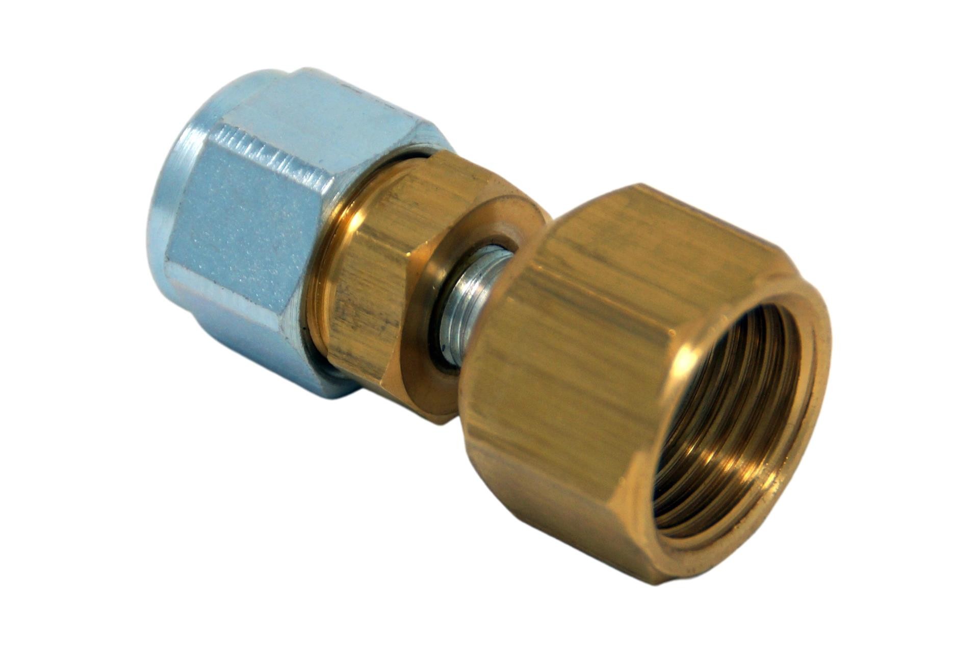 3/4 - 16 UNF connector -> 8mm thermoplastic pipe (swivel nut)