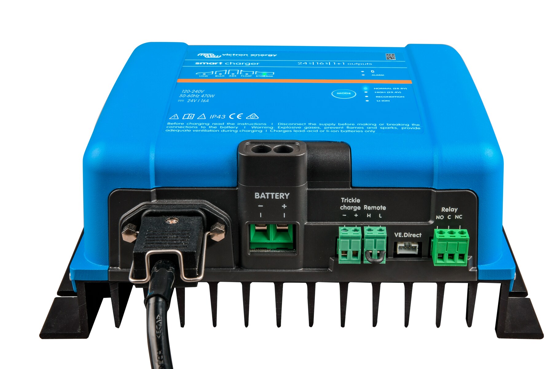 Victron Energy Phoenix Smart IP43 Ladegerät 24/16(1+1) 120–240 V