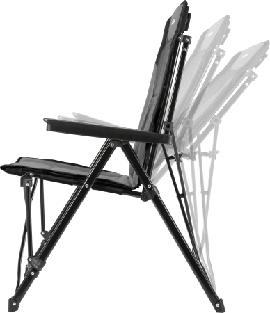 BRUNNER® Raptor Recliner Campingliege mit Liegefunktion Schwarz/Weiß