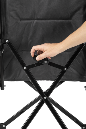BRUNNER® Raptor Recliner Campingliege mit Liegefunktion Schwarz/Weiß