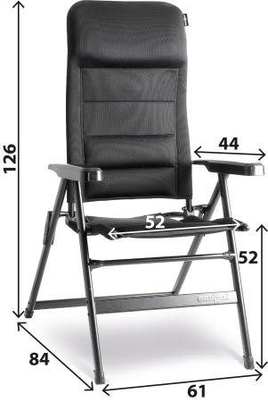 BRUNNER® Aravel 3D LARGE black Campingstuhl