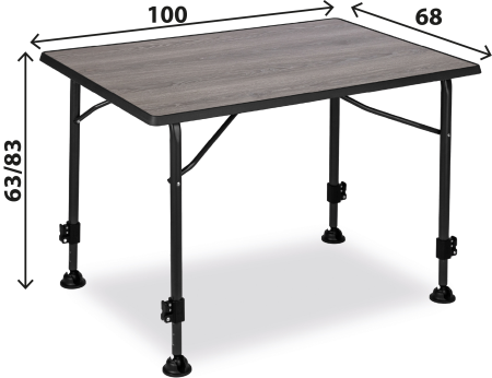 BRUNNER® Linear Greywood 100 Campingtisch