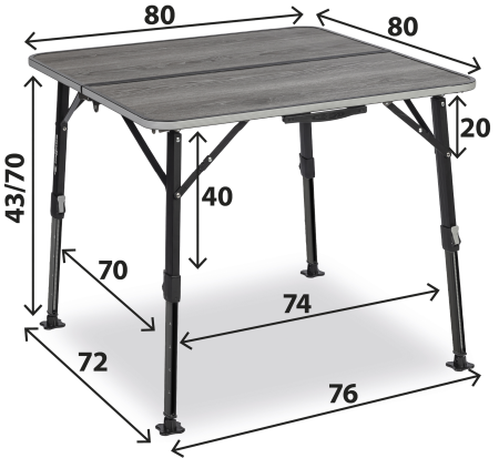 BRUNNER® ELùtop Compack 80 Campingtisch