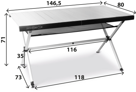 BRUNNER® Accelerate Compack 6 Campingtisch