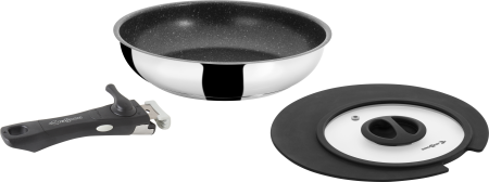 BRUNNER® Academy pan set Ø 22 cm Camping-Kochtopfset Antihaft