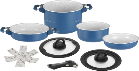 BRUNNER® Carezza Magnet 7pcs Ø 22 cm Camping-Kochtopf Antihaft