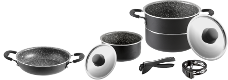 BRUNNER® Pirate 6+1 Ø 18 cm Camping-Kochtopf Antihaft