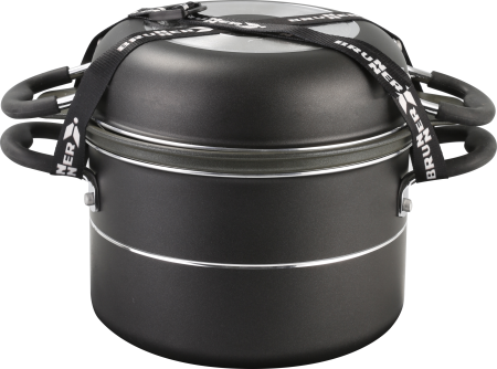 BRUNNER® Pirate 7+1 Ø 22 cm Camping-Kochtopf Antihaft