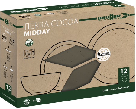 BRUNNER® Midday PLA Tierra Cocoa Geschirr-Set Tierra Cocoa