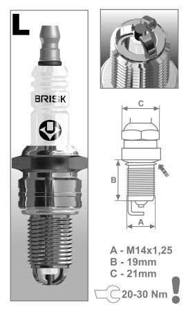 BRISK EXTRA LR17TC spark plug
