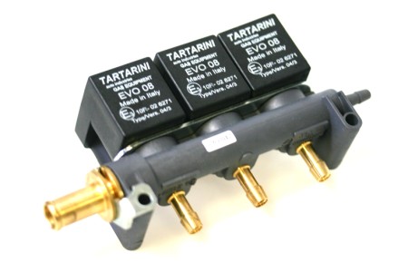Tartarini rampa de inyección de 3 cilindros EVO08G sin sensor de temperatura