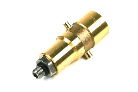 DREHMEISTER Bayonet LPG adapter M10 brass with stainless steel connection, L=67 mm