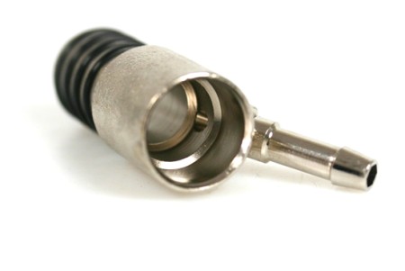 Petrol injector adapter with 4 O-rings L=40 mm (14 mm/5 mm)