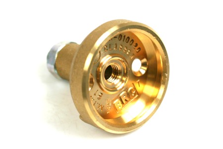 BRC DISH filling point adapter 10 mm short, brass with steel thread