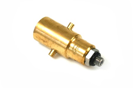 Bajonett adattatore serbatoio 10 mm con filtro sinterizzato, 80 mm - ottone, collegamento in acciaio