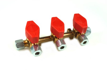 GOK threeway-valve 10 mm outlet 8 mm