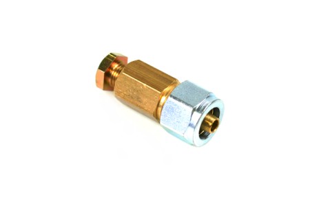 Connector 6 mm copper to 8 mm thermoplastic hose