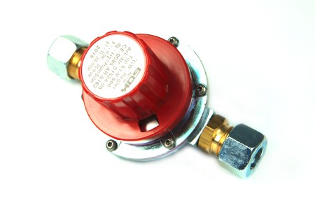 GOK Gasdruckregler 4kg/h 30-200mbar -  Rohrverschraubung 12mm – 11 Stufen