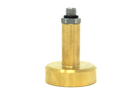 DREHMEISTER adaptador de boquilla de suministro DISH M12 latón con conexión de acero inoxidable, L=67 mm