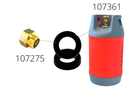 Ersatzdichtring für KLF Anschluss an der Gasflasche (W21,8)
