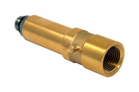 DREHMEISTER Bayonet LPG adapter M14 brass with stainless steel connection, L=103,5 mm