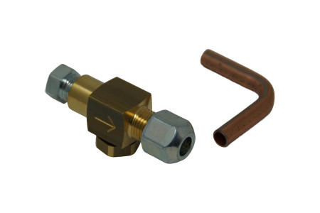 Tomasetto Kit für externes Absperrventil vor dem Verdampfer (2 x 8 mm Kupfer)