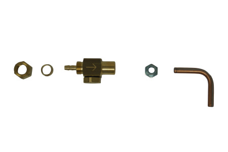 Tomasetto Kit per valvola di intercettazione esterna a monte del Vaporizzatore (linea flessibile da 6 mm su rame da 6 mm)