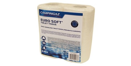 CAMPINGAZ Carta igienica Eurosoft con solubilità speciale per bagni chimici. Contenuto della confezione 4 rotoli