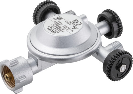 GOK régulateur de gaz EN61 1kg/h 29mbar KLF (W21.8x1/14) -> 3x G1/4LH cône