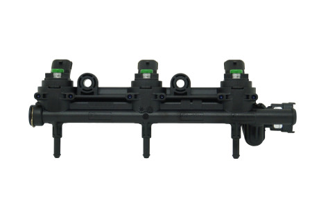 Landi Renzo GIRS12 OEM 3 Zylinder Injektor Rail inkl. Wasseranschluss (Renault, Dacia 1.0ccm)