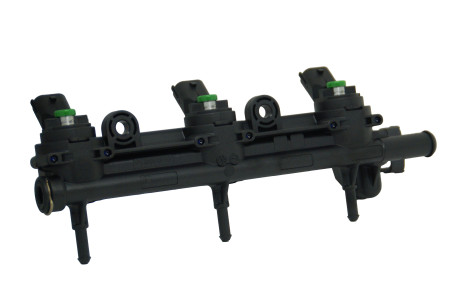 Landi Renzo GIRS12 OEM 3 Zylinder Injektor Rail inkl. Wasseranschluss (Renault, Dacia 1.0ccm)