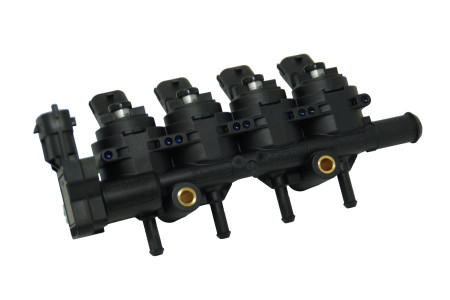 Landi Renzo Injektor LPG CNG GIRS12 4 Zylinder M (Schwarz) mit Sensor 3.5 bar