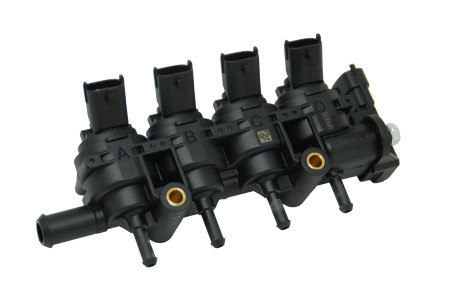 Landi Renzo Injektor LPG CNG GIRS12 4 Zylinder M (Schwarz) mit Sensor 3.5 bar