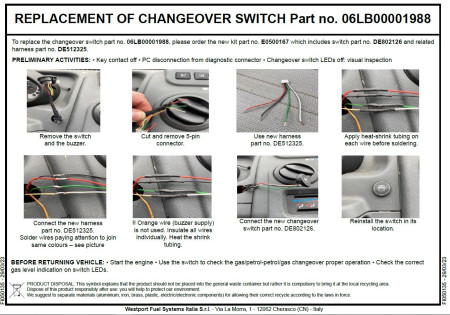 BRC switch DE802100 with 4-pole connection plug (conversion from 06LB00001988)