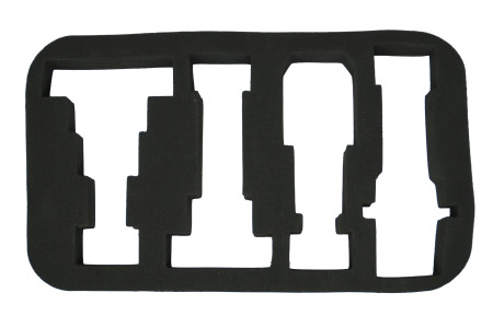 DREHMEISTER Konturgeschnittene Schaumstoffeinlage für Adapter-Etui 107593 (unten)