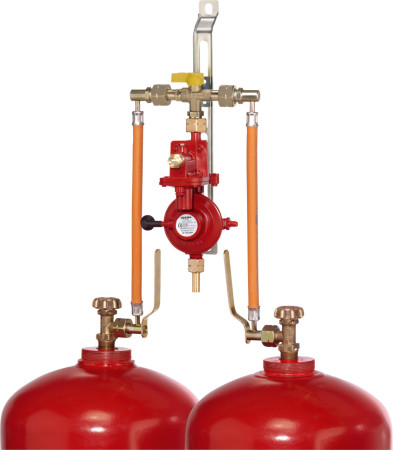 GOK 2-Flaschenanlage 4kg/h 50mbar PS16bar GF MUV SAV PRV