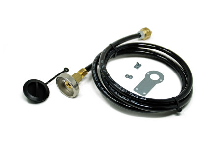 Remote refuelling kit for gas cylinders with W21.8L connection (2m flex hose, filling nozzle, adapter piece)