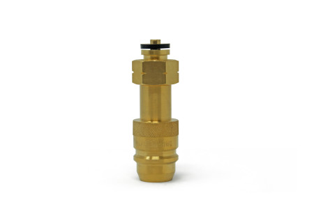 DREHMEISTER Euronozzle LPG adapter, gas cylinder adapter for filling gas cylinders W21.8x1/14’ LH (G.5) - 95mm